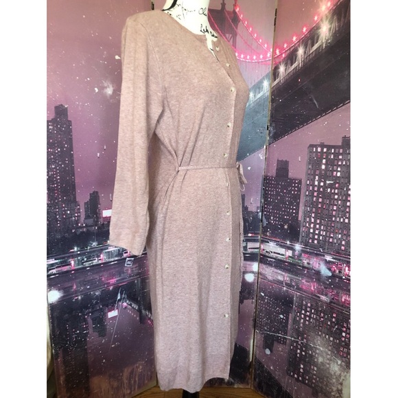 Cardigan dress sweater purple belted - Picture 7 of 8